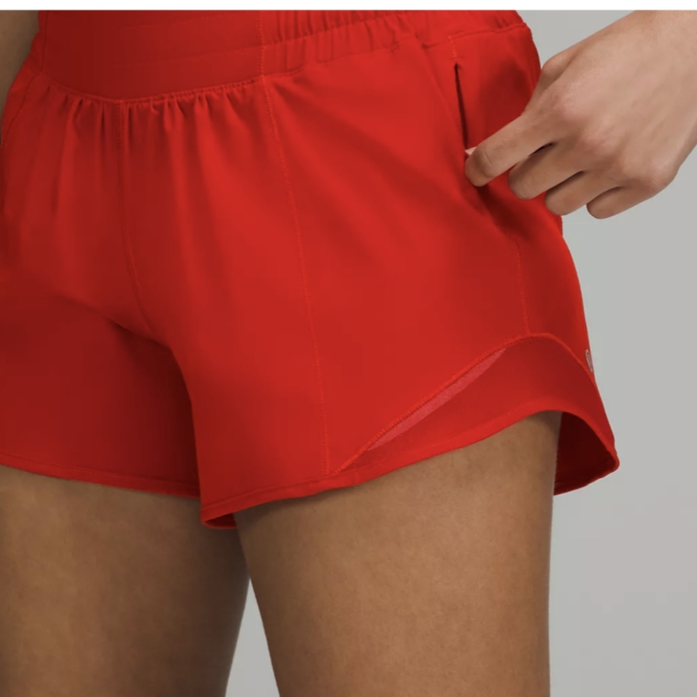 Lululemon Hotty Red Hot 4" Shorts Size 0 Tall
